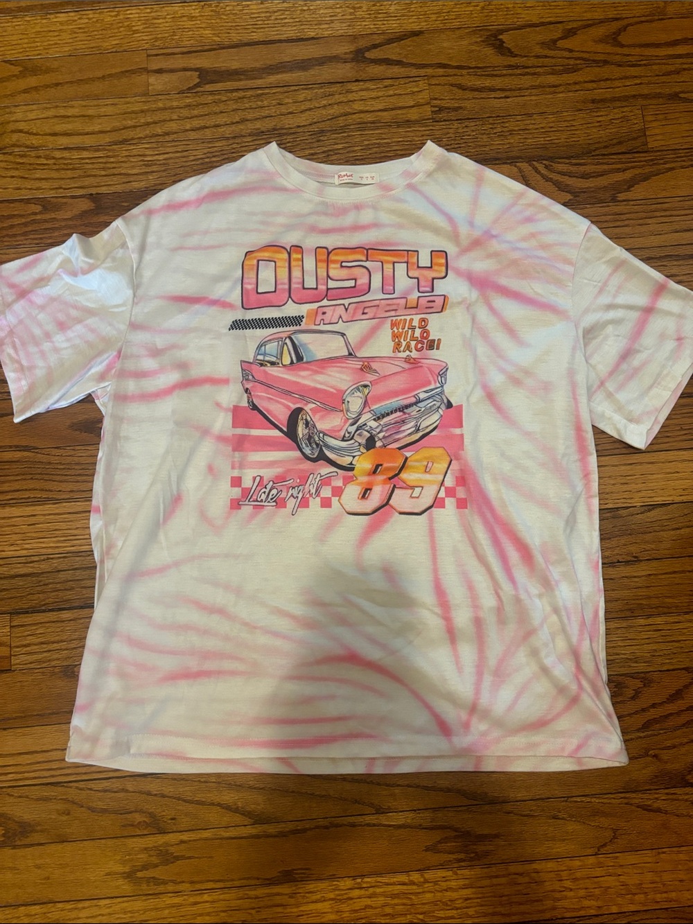 Pink Tie-Dye 'Dusty' Graphic Tee